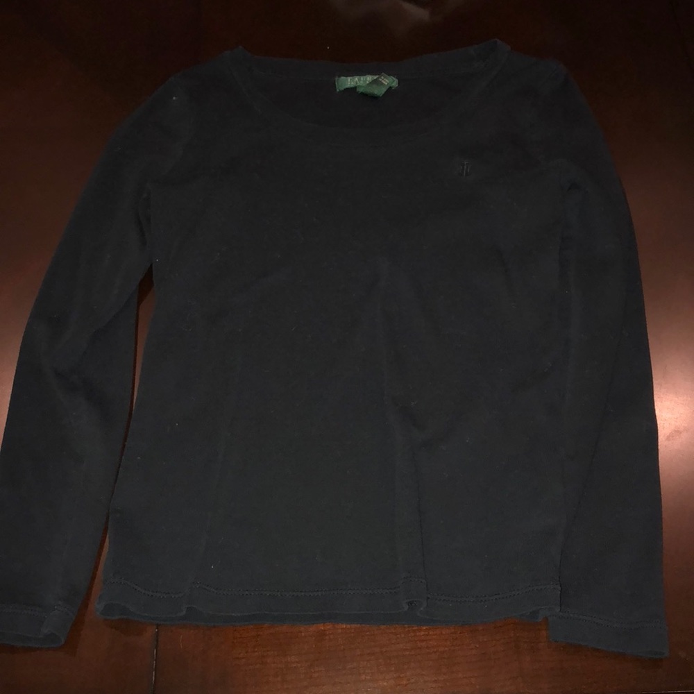 Black long sleeve top Ralph Lauren